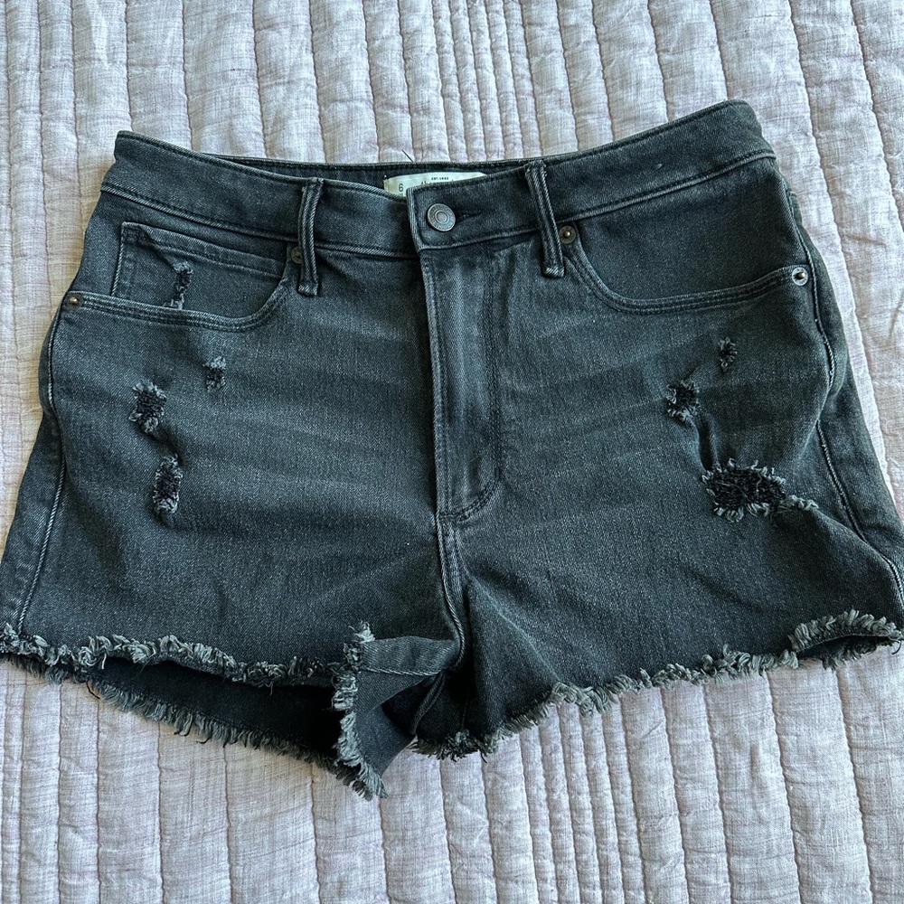 Abercrombie & Fitch Black Denim Shorts